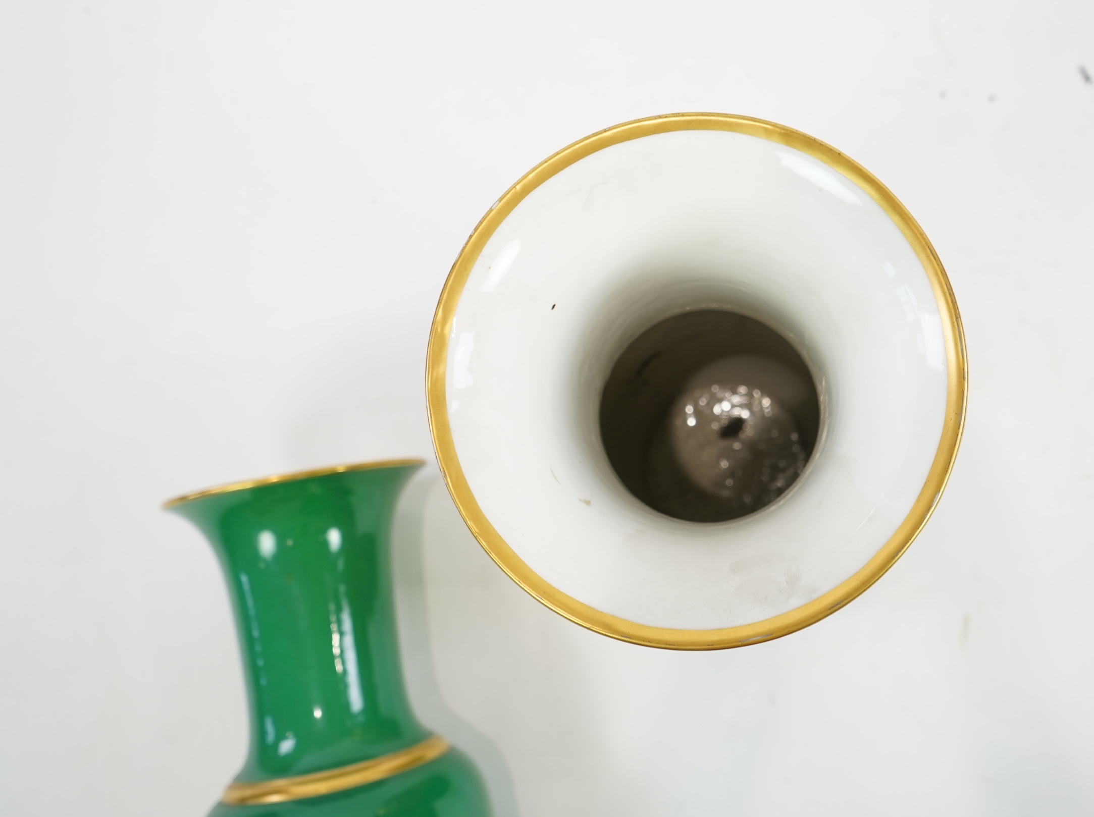 A pair of large Paris porcelain vases, late 19th century